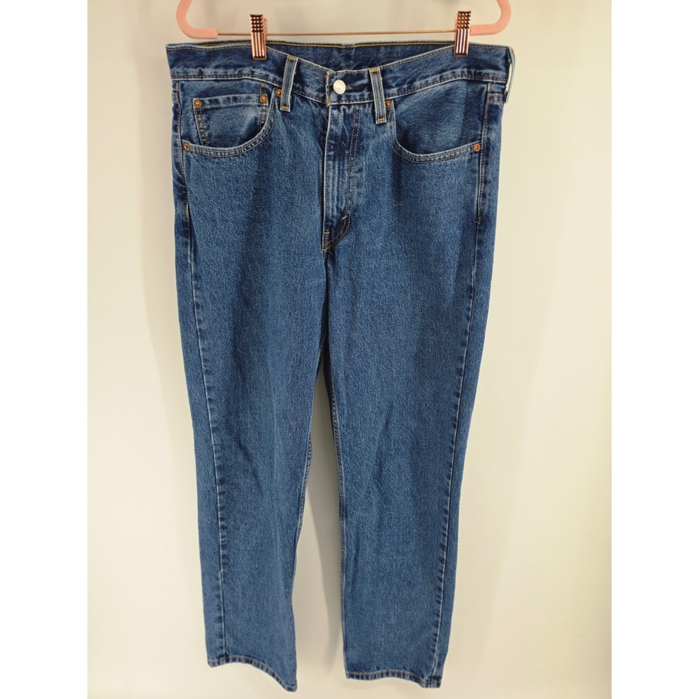 Levis 550 Relaxed Fit Tapered Leg Blue Denim Jeans Mens 34x34 Medium Wash